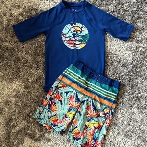 Boy’s swim trunks/rashguard bundle